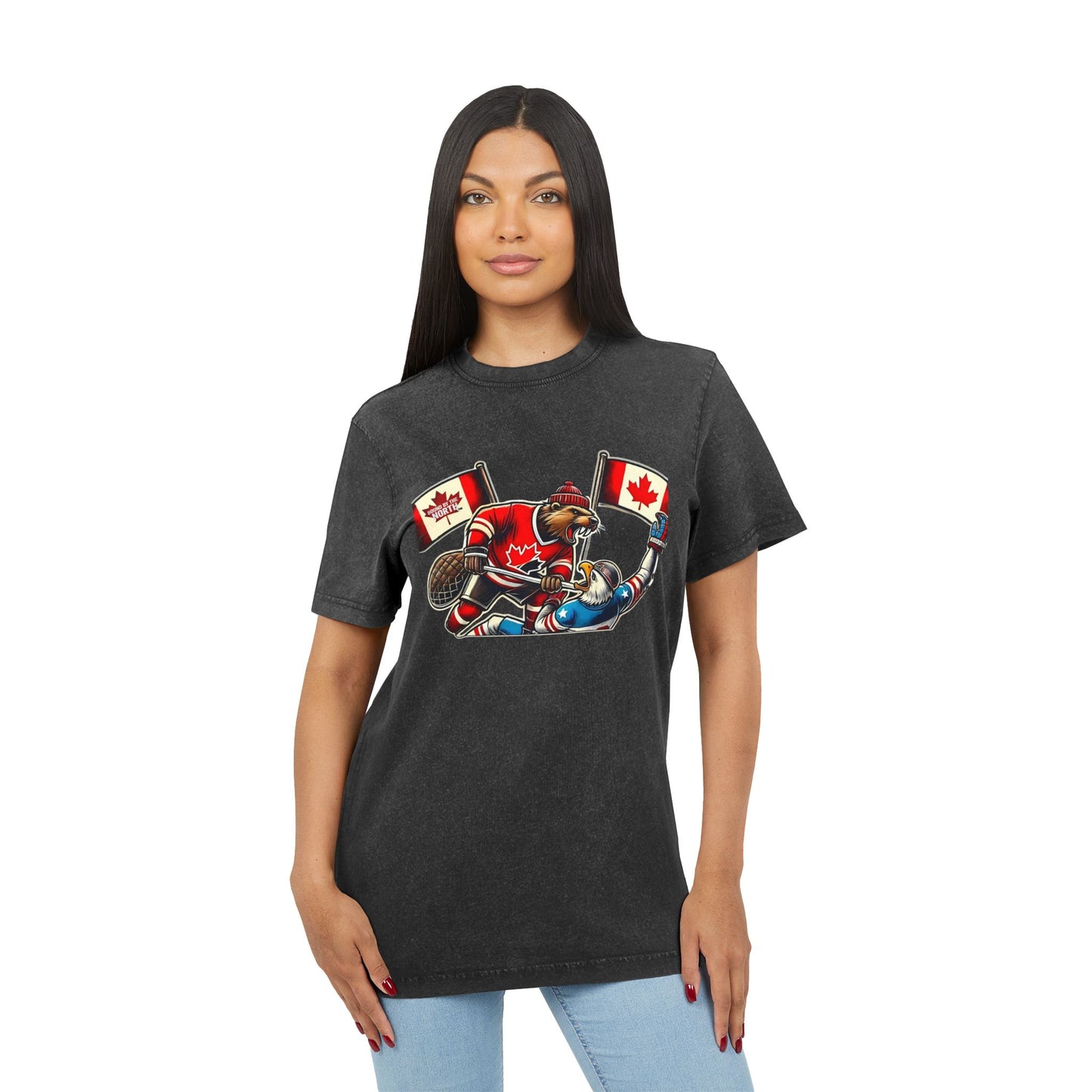 Acid Washed Canada Theme Tee - Bound by the North