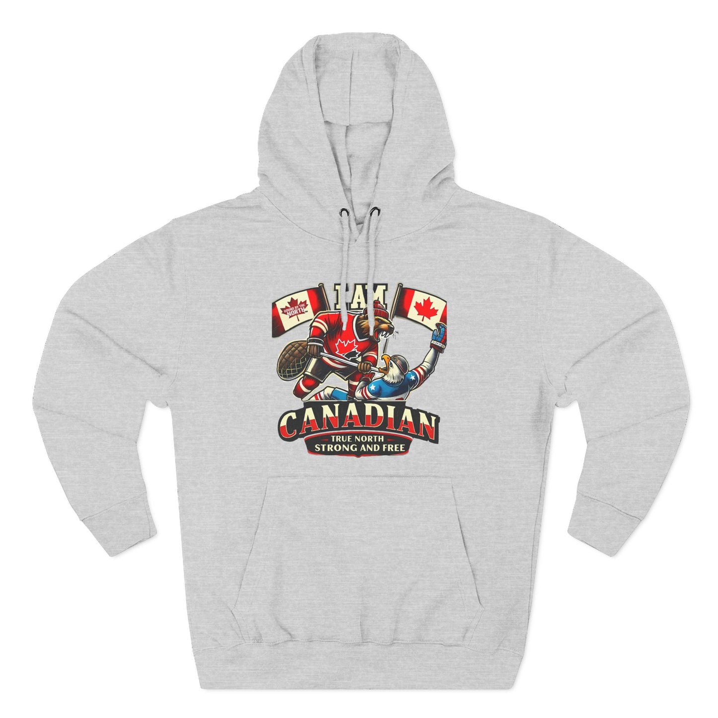 Proudly Canadian Fleece Hoodie - 'I Am Canadian' Design
