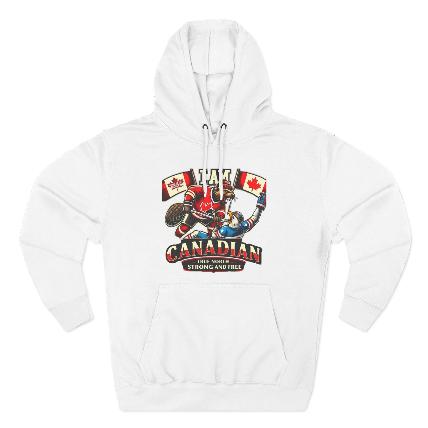 Proudly Canadian Fleece Hoodie - 'I Am Canadian' Design